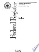 Federal Register Index