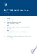 Yale Law Journal Volume 125 Number 1 October 2015