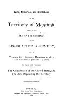 蒙大拿州立法议会通过的法案、决议和备忘录