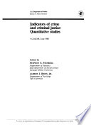 Indicators of Crime and Criminal Justice Book