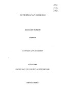Customary Law Book