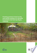 Promising practices in food security and nutrition assistance to vulnerable households in the Tonle Sap Region  Cambodia