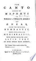 The Canto Added by Maphaeus to Virgil s Twelve Books of Aeneas