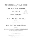 The Musical Year-book of the United States