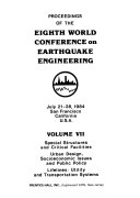 Proceedings of the 8th World Conference on Earthquake Engineering  Special structures and critical facilities   v 8 Post conference volume