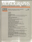 Journal of The National Cancer Institute Monographs, No. 26, 1999