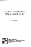 A Grammar of the Wirangu Language from the West Coast of South Australia
