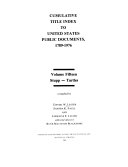 Cumulative Title Index to United States Public Documents, 1789-1976