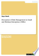 Perception Of Risk Management In Small And Medium Enterprises Smes 