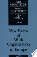 New Forms of Work Organization in Europe Book