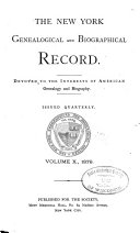 The New York Genealogical and Biographical Record