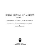 Burial Customs of Ancient Egypt
