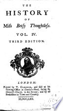 The History of Miss Betty Thoughtless Book