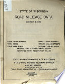 Wisconsin Road Mileage Data PDF Book By Wisconsin. State Highway Commission