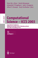 Computational Science   ICCS 2003  Part 1 