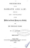 Sermons on the Sabbath and Law