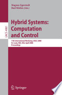 Hybrid Systems  Computation and Control Book