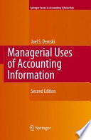 Managerial Uses of Accounting Information Book