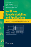 Nonlinear Speech Modeling and Applications
