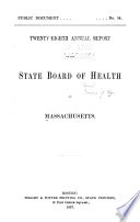 Annual Report of the State Board of Health of Massachusetts Book