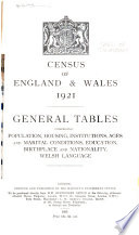Census of England & Wales, 1921