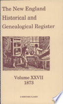 The New England Historical And Genealogical Register 