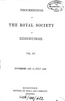 Proceedings of the Royal Society of Edinburgh
