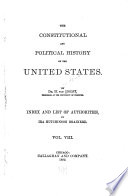 The Constitutional and Political History of the United States Book