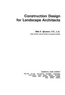 Construction Design for Landscape Architects Book PDF
