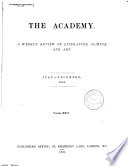 Academy  with which are Incorporated Literature and the English Review