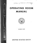 Operating Room Manual, United States Navy