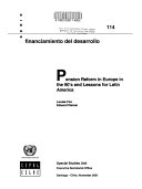 Pension Reform in Europe in the 90ś and Lessons for Latin America