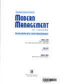 Modern Management in Canada : Diversity, Quality, Ethics, and the Global Environment