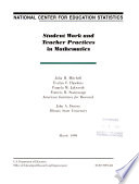 Student Work and Teacher Practices in Mathematics