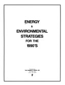 Energy   Environmental Strategies for the 1990 s