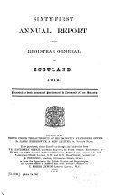 Annual Report of the Registrar General for Scotland