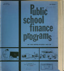 Public School Finance Programs of the United States, 1957-58