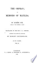 The Orphan  Or  Memoris of Matilda