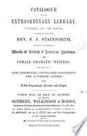 Catalogues of Items for Auction by Messrs. Sotheby, Wilkinson & Hodge, 1850-1880