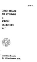 Current Research and Development in Scientific Documentation