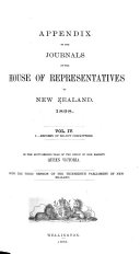 Appendix To The Journals Of The House Of Representatives Of New Zealand