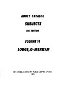 Adult Catalog: Subjects