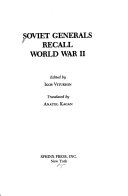 Soviet Generals Recall World War II