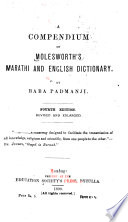 A Compendium of Molesworth s Marathi and English Dictionary Book