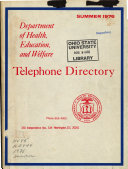 Telephone Directory - Department of Health, Education, and Welfare