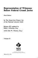 Representation of Witnesses Before Federal Grand Juries Book