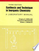 Synthesis and Technique in Inorganic Chemistry Book