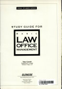 Study Guide for Basic Law Office Management