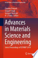 Advances in Materials Science and Engineering Select Proceedings of ICFMMP 2019 /