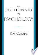 The Dictionary of Psychology Book